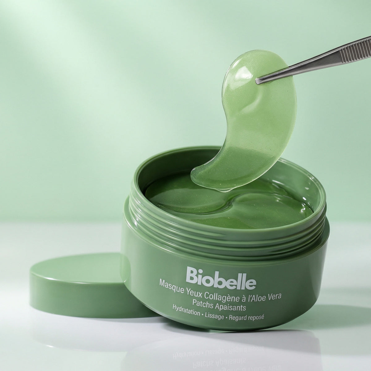 Pot de patchs yeux hydrogel à l'aloe vera Biobelle